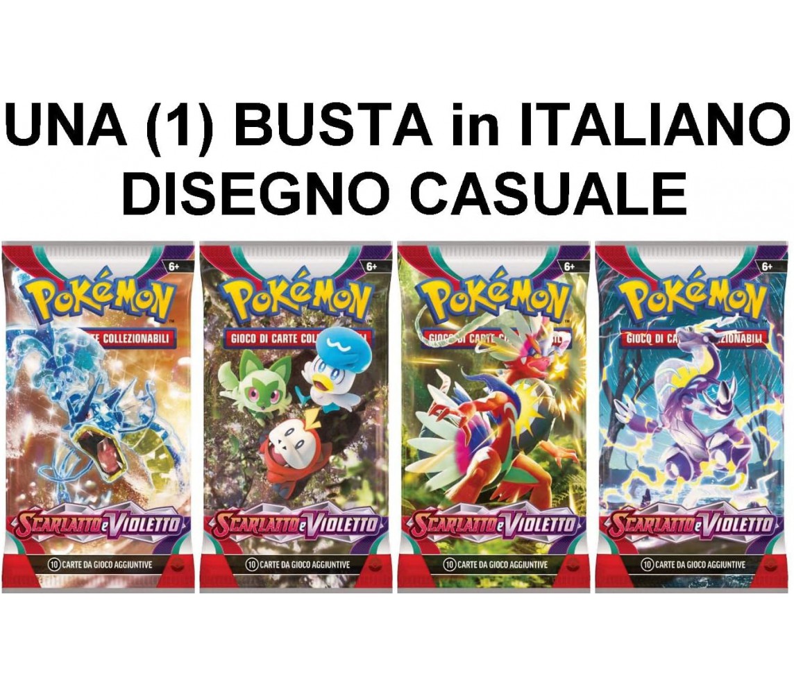 Pokemon SCARLATTO E VIOLETTO Busta Bustina ITALIANO 10 Carte ORIGINALE