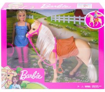 BARBIE With Horse and Hat Equestrian 30cm Original Mattel FXH13