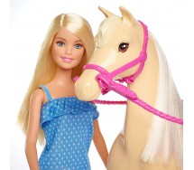 BARBIE With Horse and Hat Equestrian 30cm Original Mattel FXH13