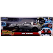 RITORNO AL FUTURO Parte 2 MODELLO Die Cast Con LED Flying Mode Auto DeLOREAN 20cm Scala 1/24 Jada Toys Time Machine
