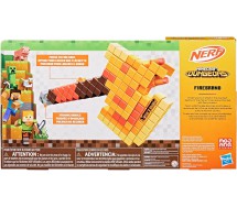 NERF MINECRAFT FIREBRAND AXE Dart-Blasting Crossbow 6 Dards HASBRO F8953