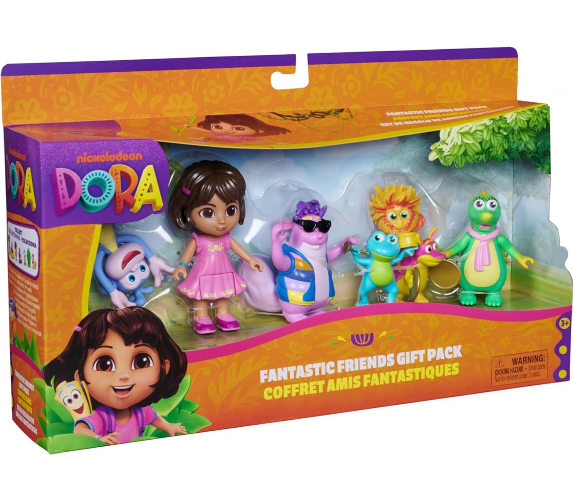 DORA THE EXPLORER Box Figures 7 Characters 7cm FRIENDS ORIGINAL SPIN MASTER