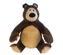 MASHA and the Bear PLUSH BEAR SITTING 18cm ORIGINAL OFFICIAL