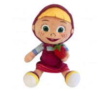 MASHA and the Bear PLUSH MASHA with STROWBERRY 25cm ORIGINAL OFFICIAL