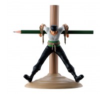 BANPRESTO ONE PIECE RORONOA ZORO Pirate Hunter Figure FIG LIFE Pen Holder Original