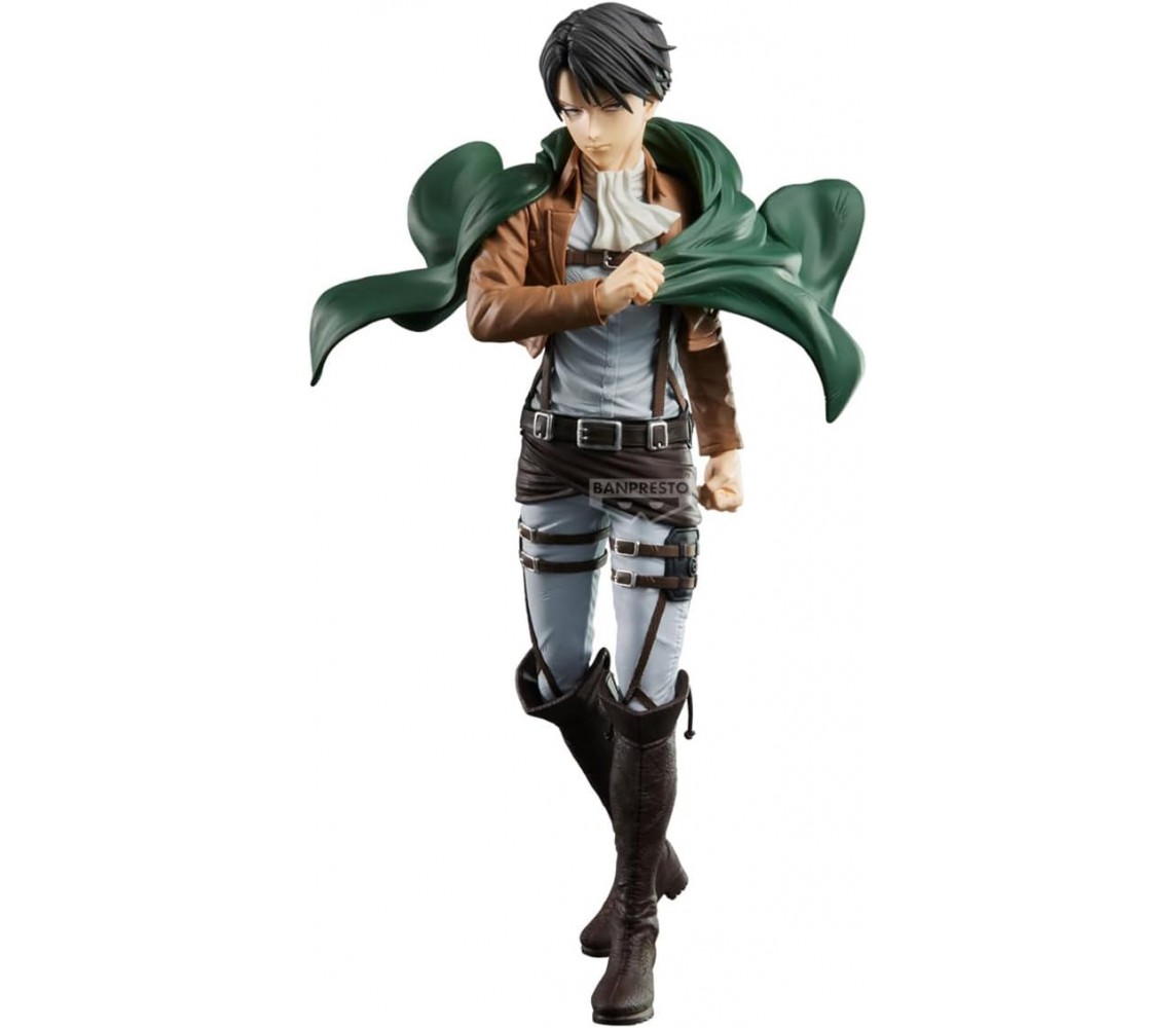 ATTACCO GIGANTI Figura LEVI ACKERMAN 28cm Serie GRANDISTA BANPRESTO Attack Titan
