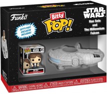 STARWARS Han Solo Figure 2cm with Millenium Falco Funko POP BITTY 321