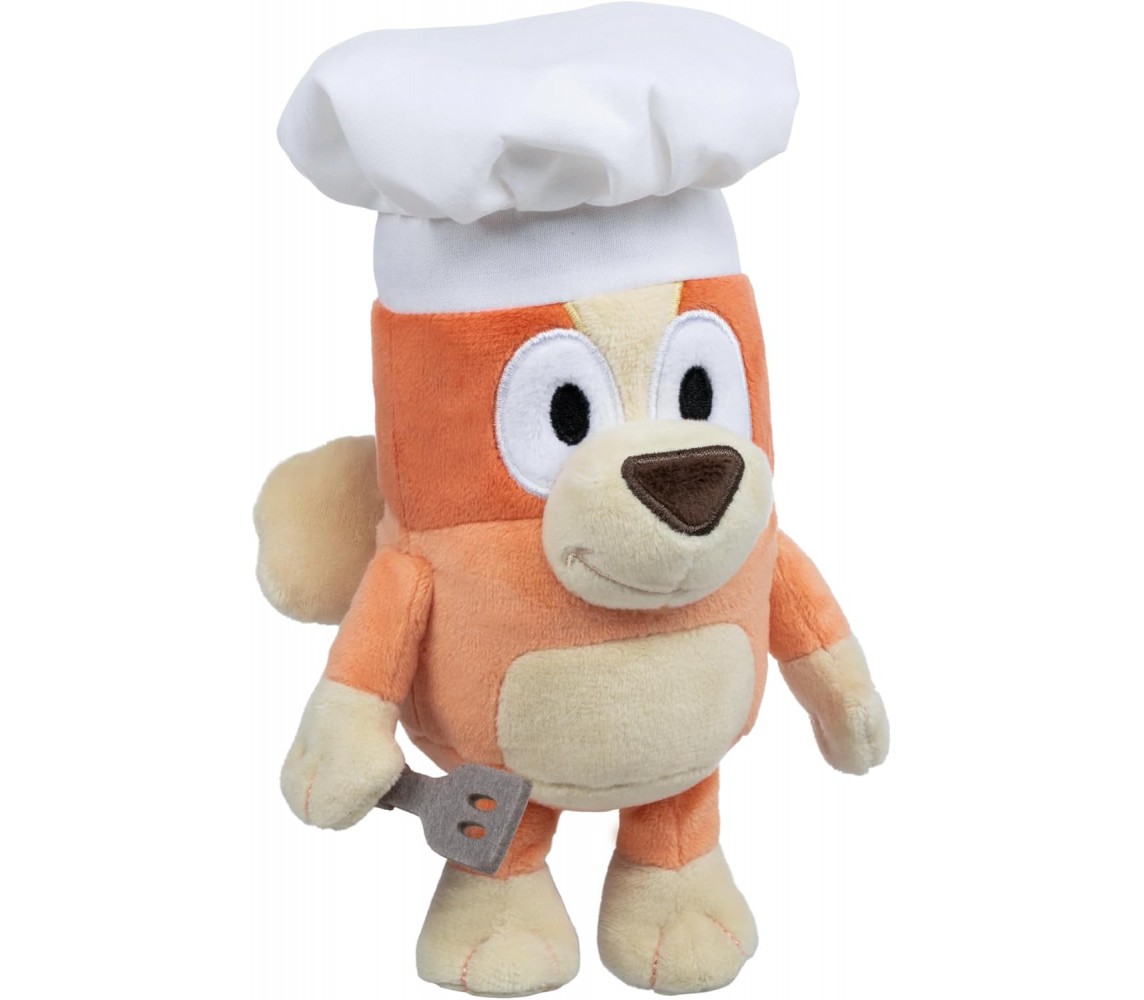 BLUEY Soft Toy Plush 20cm Character BINGO CHEF SOFT Official Original Peluche