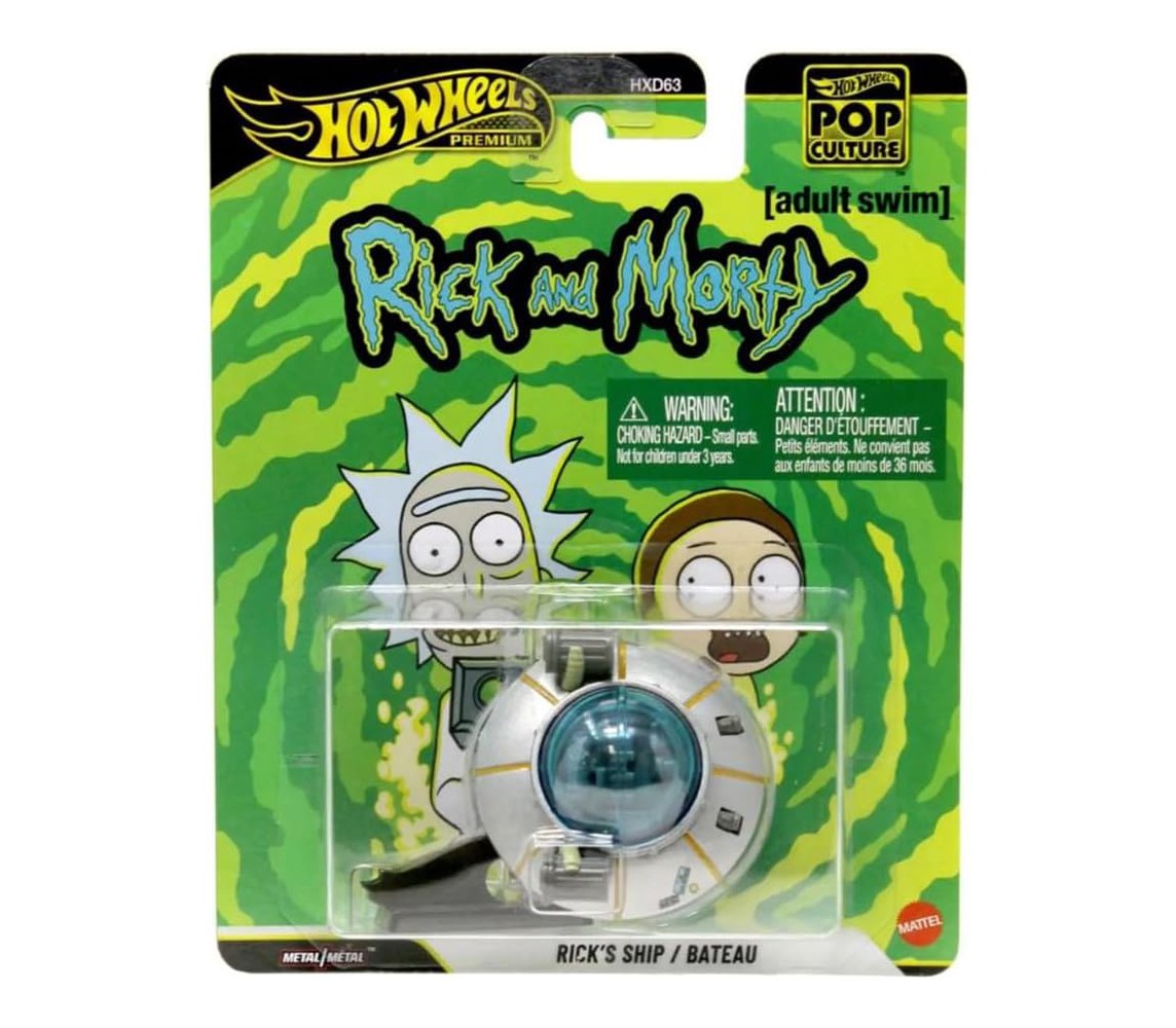 copy of Modellino DieCast 5cm NAVICELLA SPAZIALE da RICK E MORTY Scala 1:64 Originale Hot Wheels