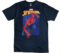 SPIDER-MAN MARVEL T-shirt Spiderman Adult T-Shirt BLACK Original Official