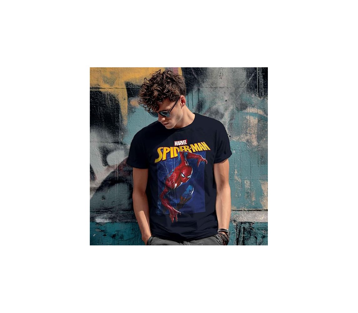 Marvel Logo Spiderman Spider Man Avengers Super Hero Adult Graphic Men's T-Shirt