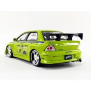 FAST FURIOUS Modello DieCast MITSUBISHI LANCER EVOLUTION VII Verde di BRIAN Scala 1/24 Originale JADA Toys