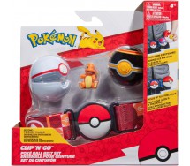 copy of POKEMON Clip 'n' Carry CINTURA PORTA FIGURE + 2 Personaggi con POKEBALL Tomy