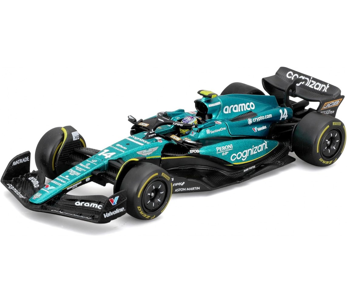 BROKEN PACKAGE Car Model F1 Formula 1 ASTON MARTIN Season 2023 1/43 FERNANDO ALONSO 14 Bburago