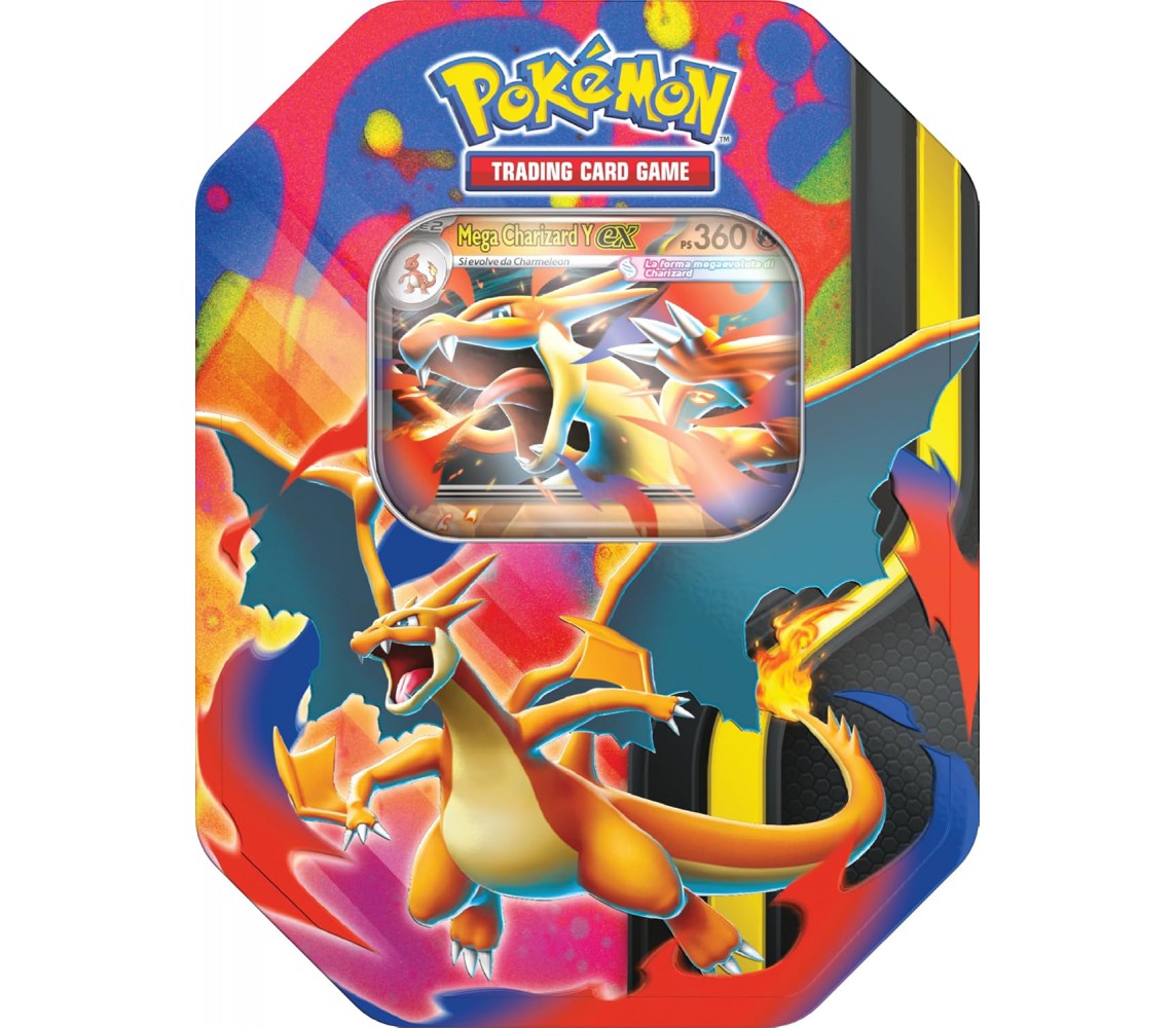 POKEMON ITALIAN MEGA CHARIZARD Y ex Gioco Di Carte TIN BOX Pokemon