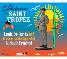 BROKEN PACKAGE  LOUIS De FUNES Ludovic Cruchot Figure 15 cm Collectible Movie Le Gendarme de Saint Tropez Infinite