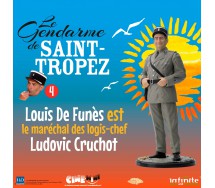 BROKEN PACKAGE  LOUIS De FUNES Ludovic Cruchot Figure 15 cm Collectible Movie Le Gendarme de Saint Tropez Infinite
