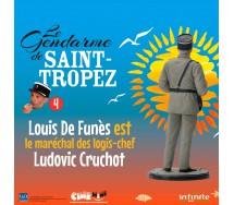 BROKEN PACKAGE  LOUIS De FUNES Ludovic Cruchot Figure 15 cm Collectible Movie Le Gendarme de Saint Tropez Infinite
