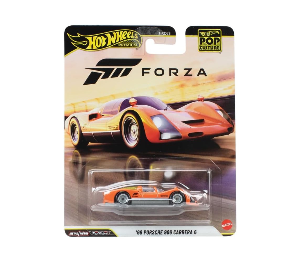 FORZA Modello PORSCHE 906 CARRERA 6 Die Cast Model car Hot Wheels 7cm JHW97