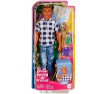 BROKEN PACKAGE BARBIE Adventures KEN Goes CAMP Barbie Doll FAMILY and FRIENDS Series MATTEL HHR66