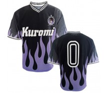 HELLO KITTY T-shirt Maglietta KUROMI Oversize Donna in Tessuto Traforato