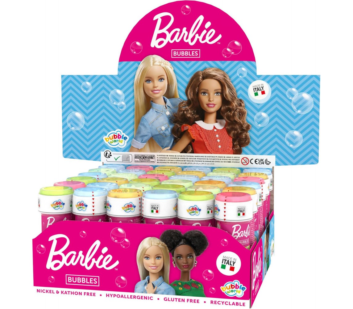 SOAP BUBBLE BARBIE Party Box Display 36 BOTTLES 60ml Dulcop