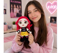 KPOP K-POP Soft Toy Plush COREAN IDOL SINGER Fuxia Hair MIRA 20cm