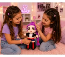 KPOP K-POP Peluche Grande 36cm CANTANTE COREANA IDOL Capelli Viola Treccia RUMI