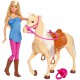 BARBIE Con Cavallo e Casco Equestre 30cm Originale Mattel FXH13