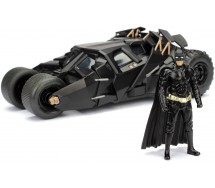 Modello Auto TUMBLER NERO Batmobile BATMAN THE DARK KNIGHT 19cm Scala 1/24 CON FIGURA Originale JADA Toys
