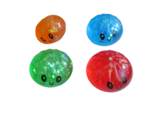 DUMPLINGS SET 4 MINI Squishy GLITTER Ravioli 5cm Color BAO Squeeze Toy SQUEEZY