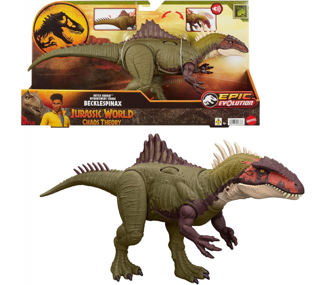 Jurassic World Wild Roar BECKLESPINAX Dinosaur Playset Wilde Roar Mattel HXF52