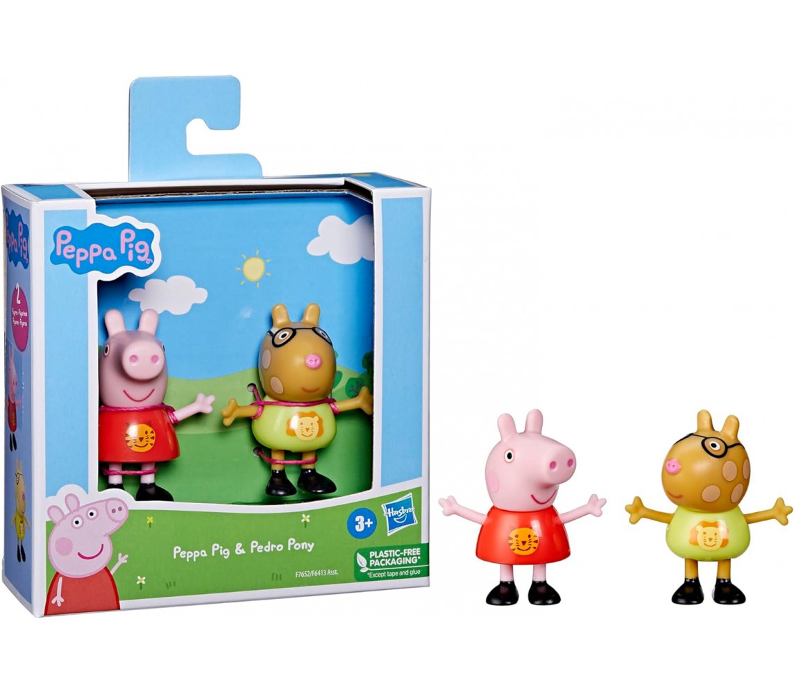PEPPA PIG Box Set 2 Figures 7cm Peppa Pig and Pedro Pony HASBRO F7652