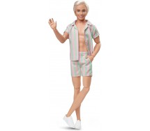 BROKEN PACKAGE Doll KEN SURFER Barbie The Movie Wearing Pastel Pink and Green Striped Beach Outfit Mattel HPJ97