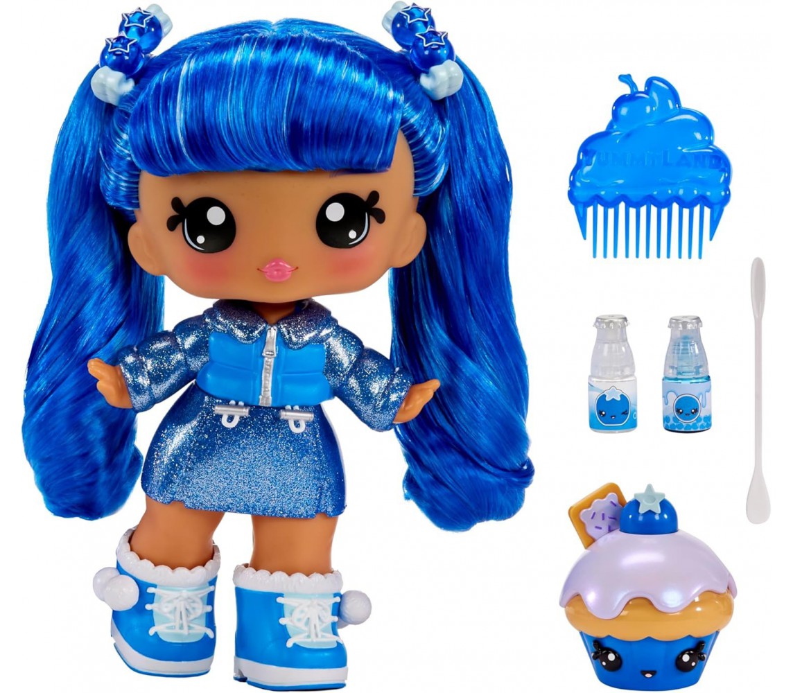 YUMMILAND RORY BOX ROTTO Bambola Profumata con Lucidalabbra 25cm BLUEBERRY Originale MGA