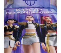 K-POP Demon Hunters Copripiumino REVERSIBILE SET LETTO 140x200cm Poliestere 5888