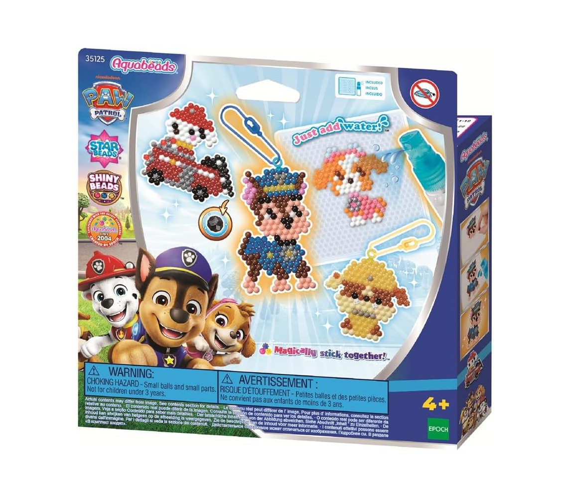 PAW PATROL AQUABEADS Kit Portachiavi Gioco Creativo 600 PERLINE Epoch 35125