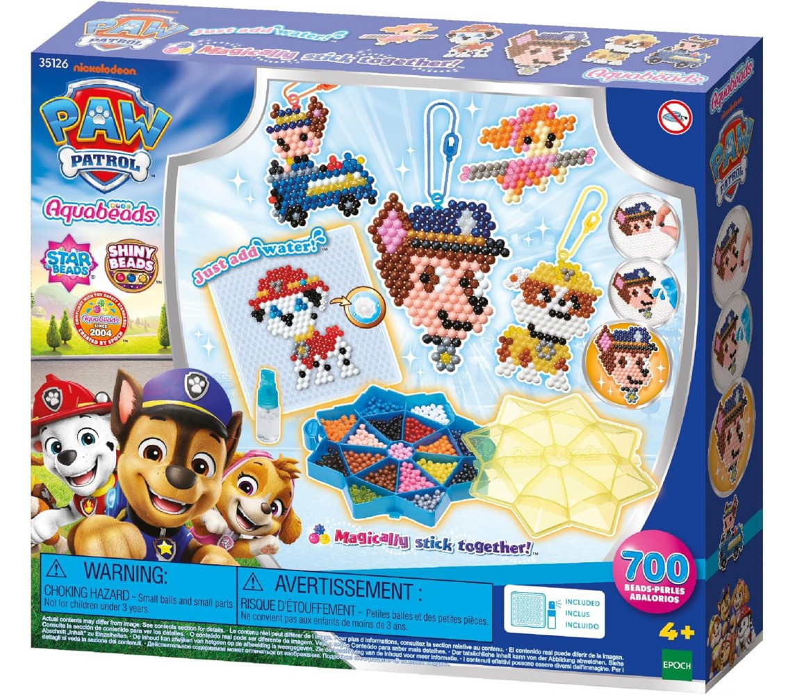 AQUABEADS PAW PATROL Craft Kit portachiavi Gioco Creativo PERLINE ACQUA Epoch