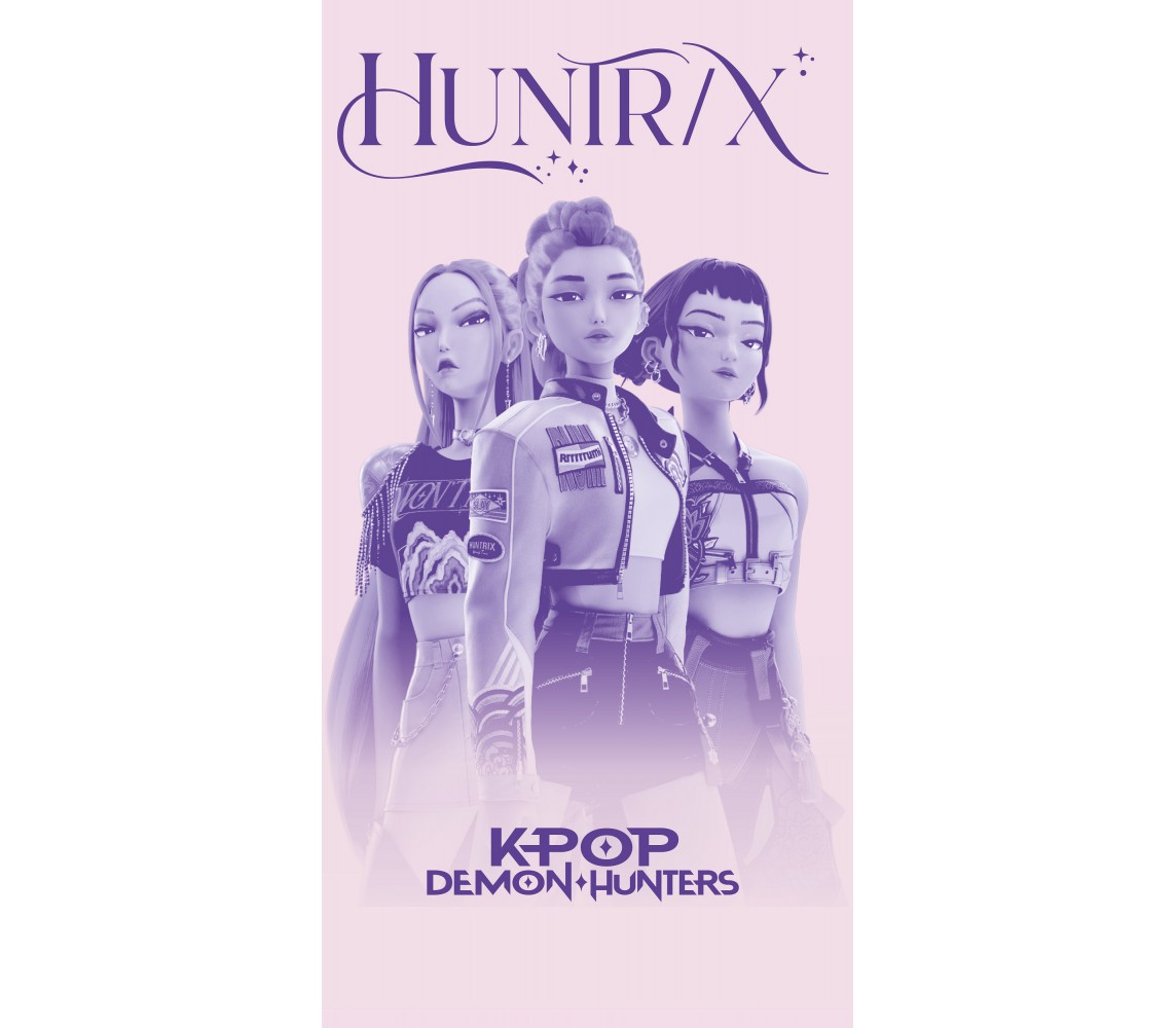 HUNTRIX K-POP DEMON HUNTERS Asciugamano Grande TELO MARE Spiaggia Originale 6144