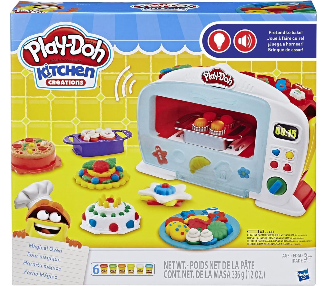 PLAY-DOH FORNO MAGICO BOXROTTO Grande Playset 6 Vasetti e accessori Hasbro B9740
