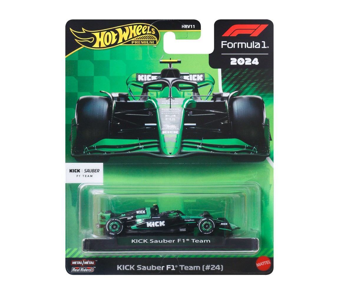 KICK Sauber F1 BOX ROTTO Zhou 24 Modello Auto Formula 1 2024 1/64 8cm HW JBM23