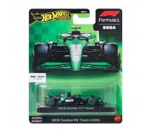 KICK Sauber F1 BOX ROTTO Zhou 24 Modello Auto Formula 1 2024 1/64 8cm HW JBM23