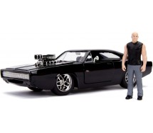Fast Furious BOX ROTTO DODGE CHARGER R/T DieCast CON FIGURA DOM Scala 1/24 Jada