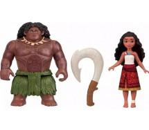 VAIANA MAUI Box Bambole 10cm ACTION Oceania Moana Originale Disney MATTEL JDD44