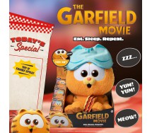 GARFIELD MOVIE Peluche gatto INTERATTIVO 25cm Mangia Dorme Miagola Animagic