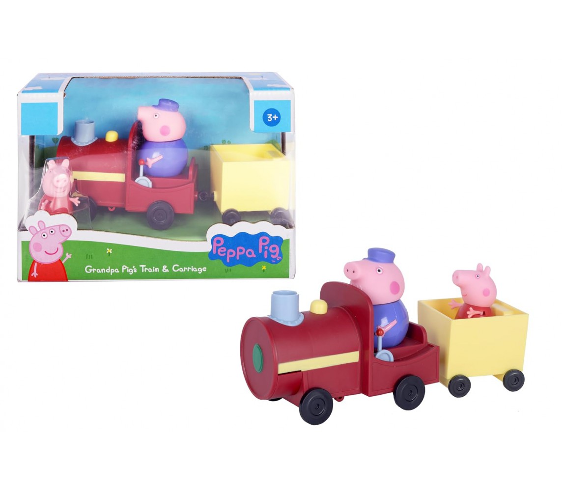 PEPPA PIG TRENO di NONNO PIG Playset con 2 FIGURE Peppa e nonno HASBRO D4109
