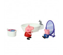 PEPPA PIG BAGNO Playset con 2 FIGURE Peppa e George e accessori HASBRO D4104