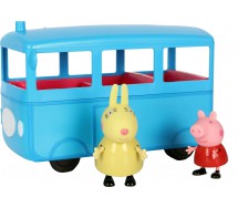 PEPPA PIG SCUOLABUS SUONI Playset 2 FIGURE Peppa e Signora Coniglio HASBRO D4106