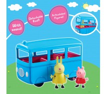 PEPPA PIG SCUOLABUS SUONI Playset 2 FIGURE Peppa e Signora Coniglio HASBRO D4106