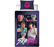 K-POP Demon Hunters Copripiumino REVERSIBILE SET LETTO 140x200cm Poliestere 6335